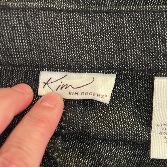 Kim Roger Black & Gray Classic Preppy Business Career Wide Leg Pants Size 14 - Picture 7 of 7